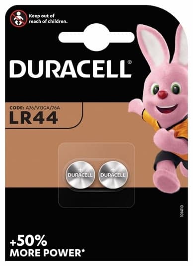 Duracell Speciális LR44 1,5V-os alkáli gombelem(76A/A76/V13GA)