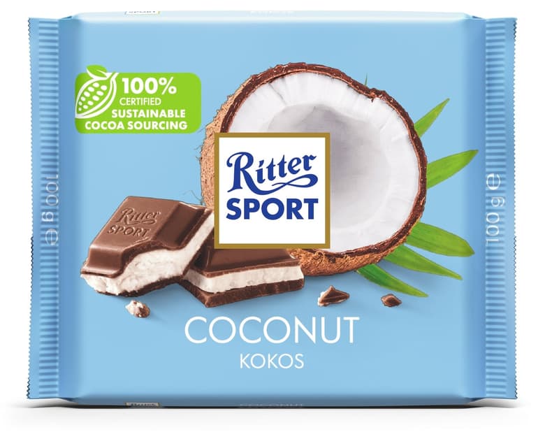Ritter Sport Cocos Milk chocolate filled with coconut milk cream