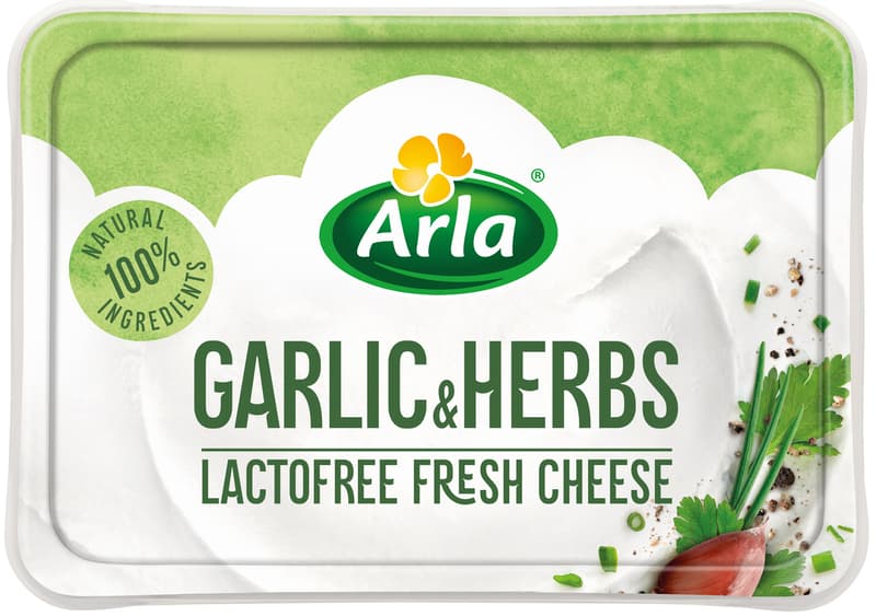 Arla Lactose-free Fresh, Greasy Soft Cream Cheese with Garlic
