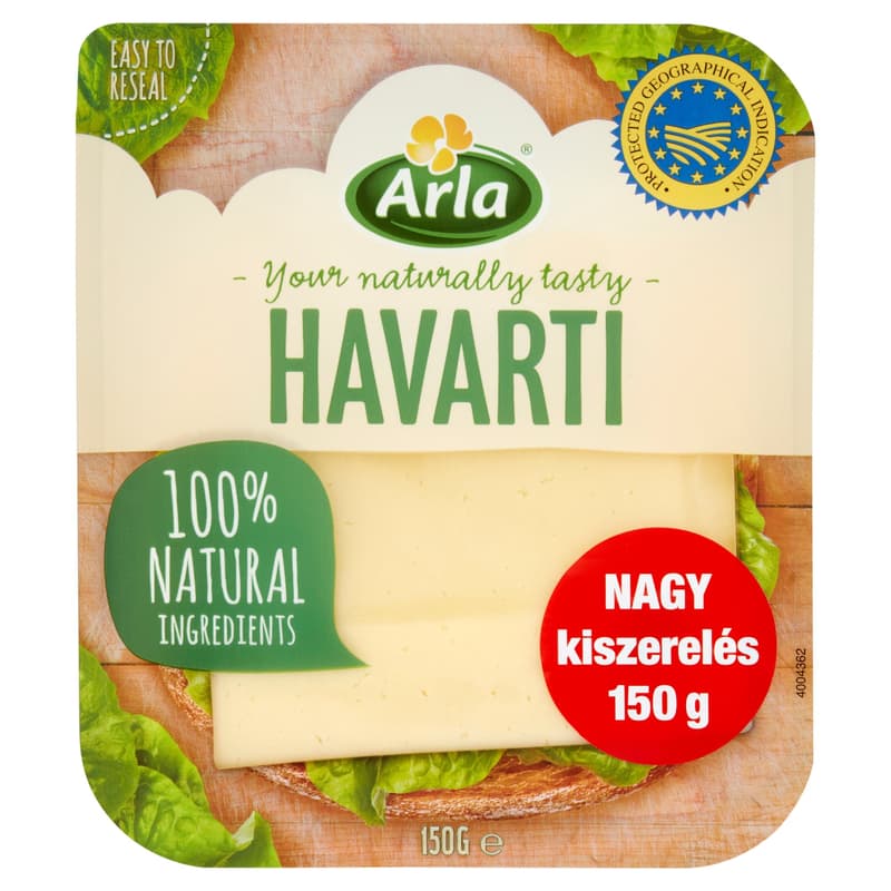 Arla is a sliced old-fashioned fat-rich, semi-hard cheese