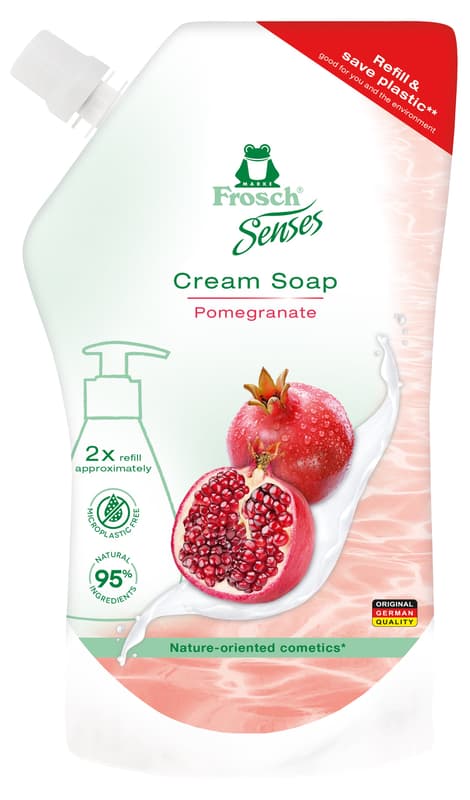 Frosch liquid soap refill with pomegranate extract
