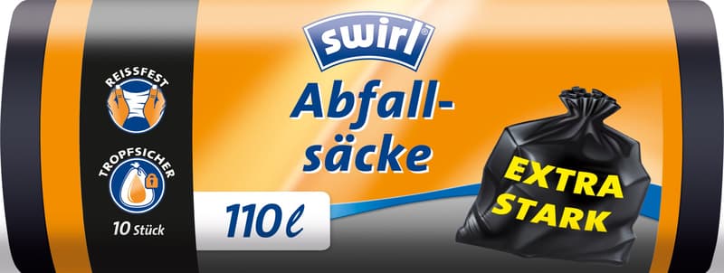 Swirl extra strong garbage bag 110L