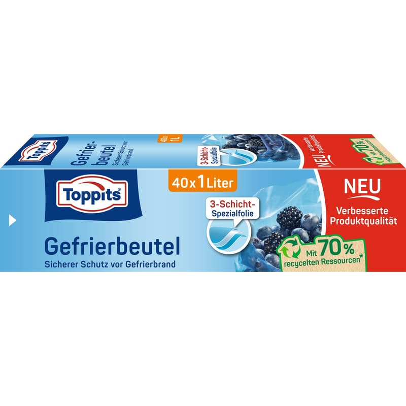 Toppits freezer bag 1L