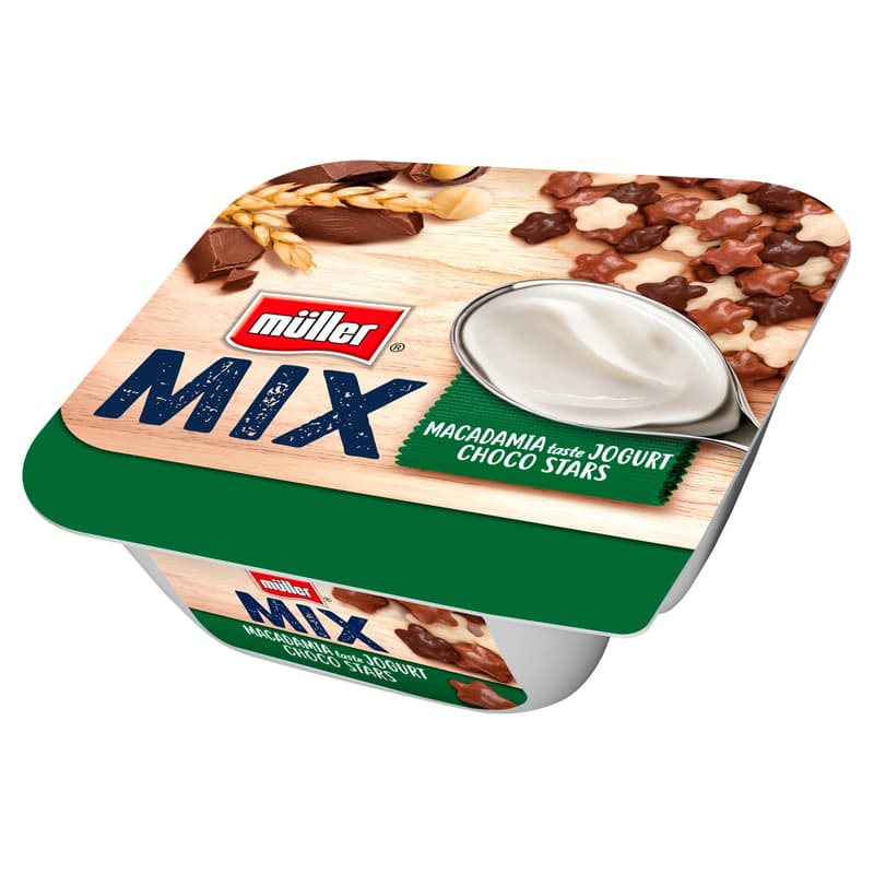 Müller Mix Macadamia Chestnut flavored Yoghurt with Chocolate Coated Cereal Flakes