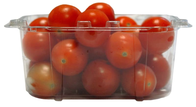 Red-colored clustered grill cherrybunch tomatoes