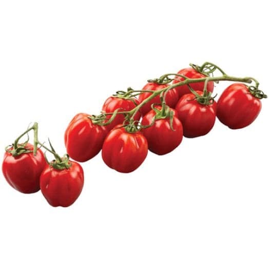 Red-colored clustered grill cherrybunch tomatoes