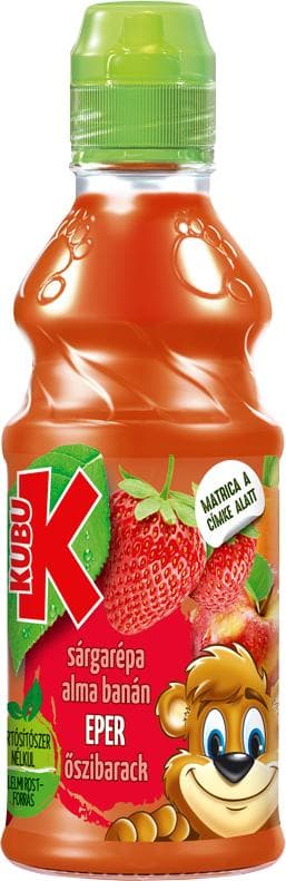 Kubu carrot-apple-banana-strawberry-peach drink