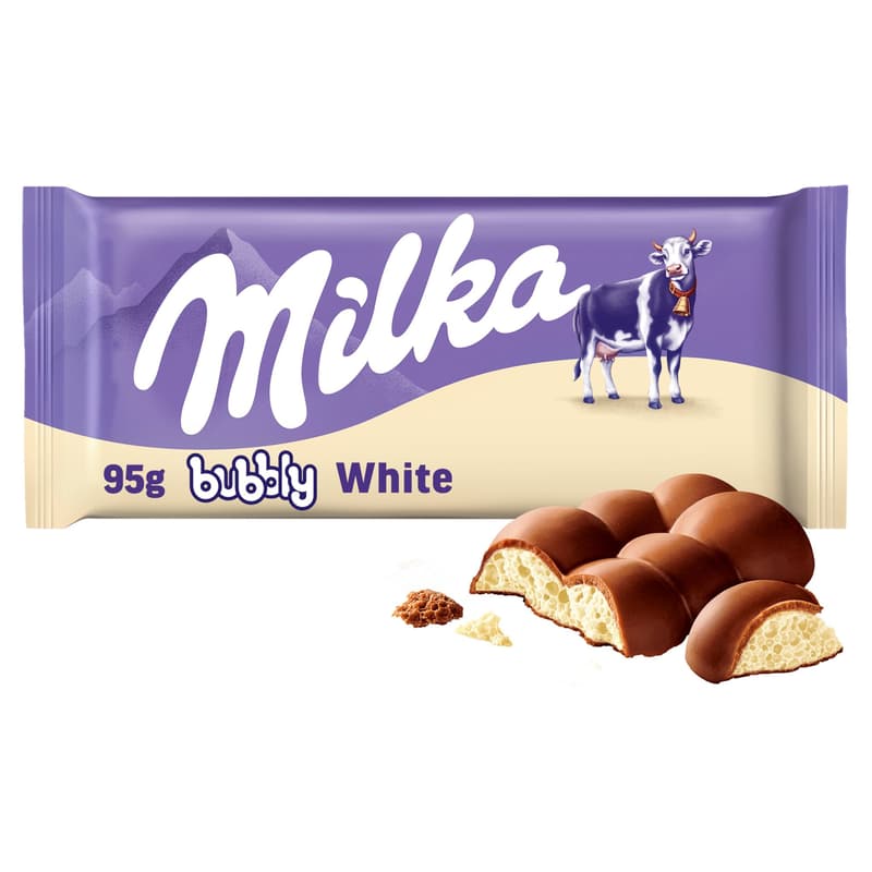 Milka Bubbly Alpine Milk Chocolate with Air Bubble White Chocolate Filling