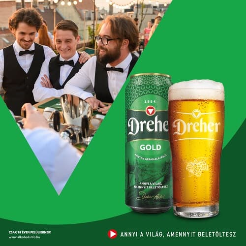 Dreher Gold quality light beer 5%