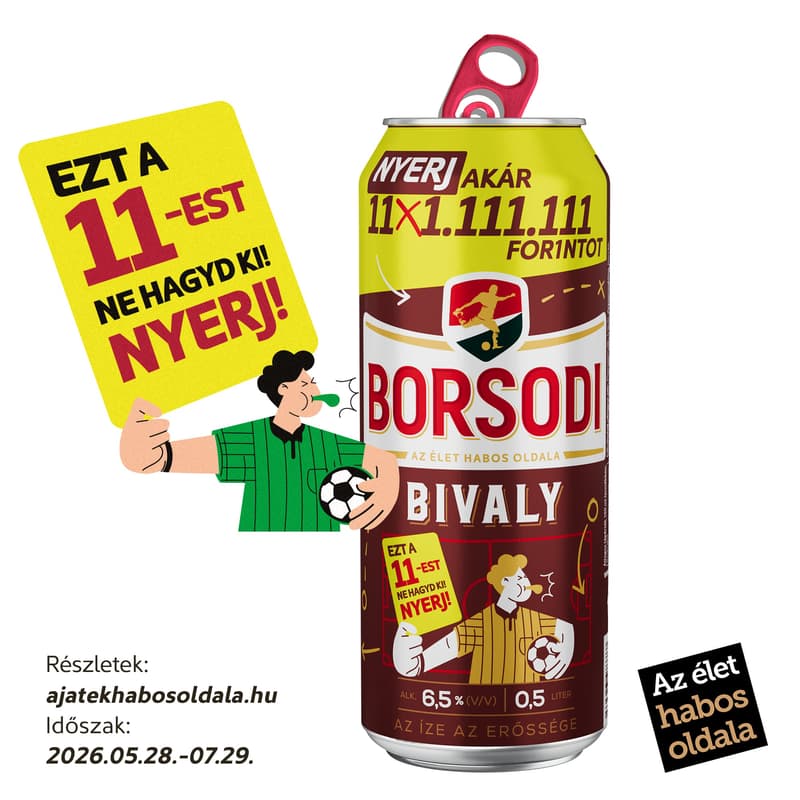 Borsodi Buffalo quality light beer 6.5%