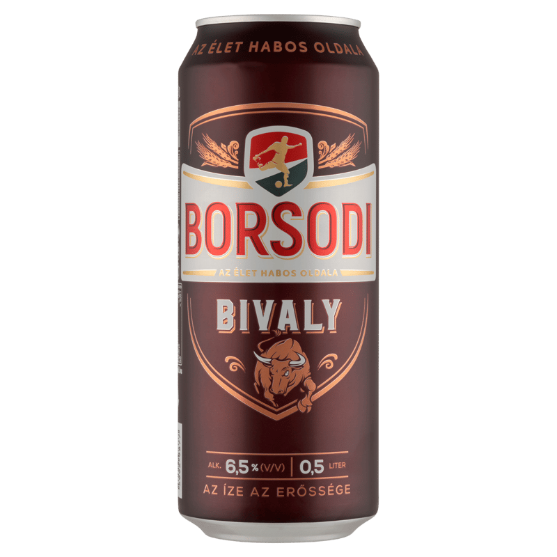 Borsodi Buffalo quality light beer 6.5%