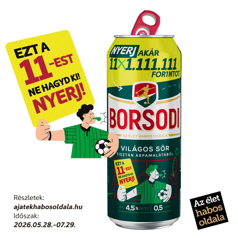 Borsod light beer 4.5%