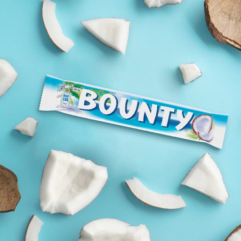 Bounty coconut slices dipped in milk chocolate