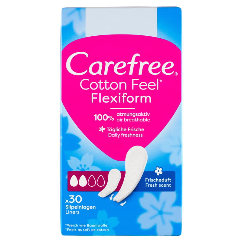 Carefree Cotton Feel Flexiform Pantyliners Fresh Scent