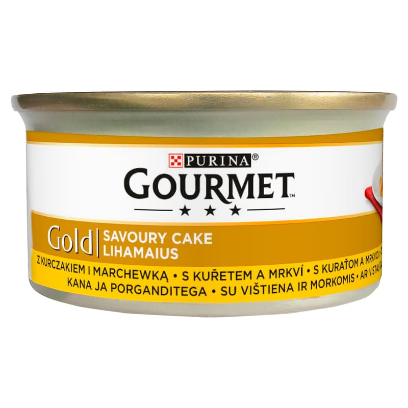 Gourmet Gold Savory Cake Wet cat food with chicken and carrots