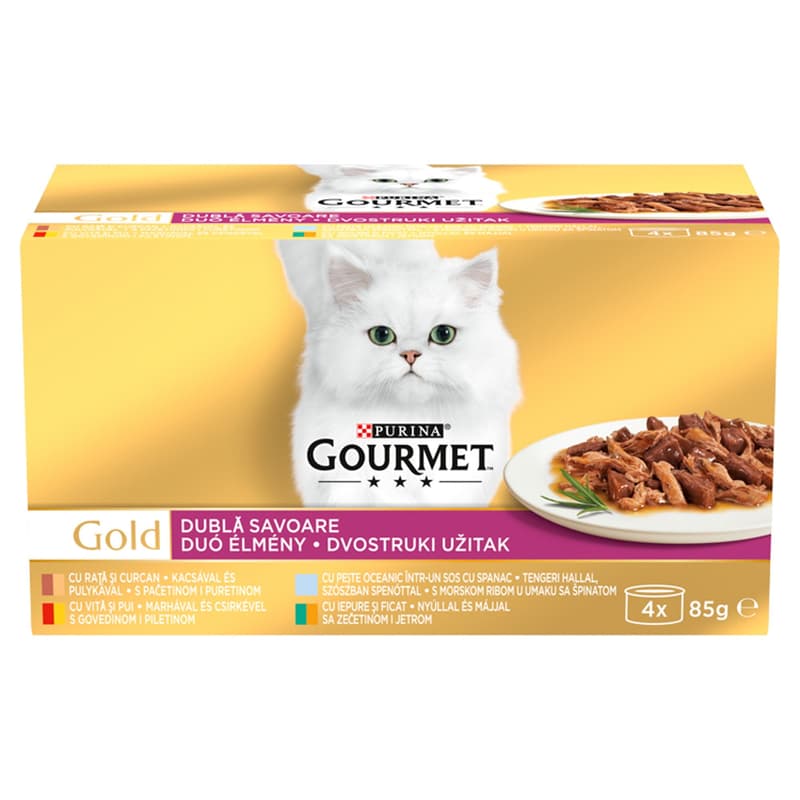 Gourmet Gold Duo experience wet cat food 4x85g