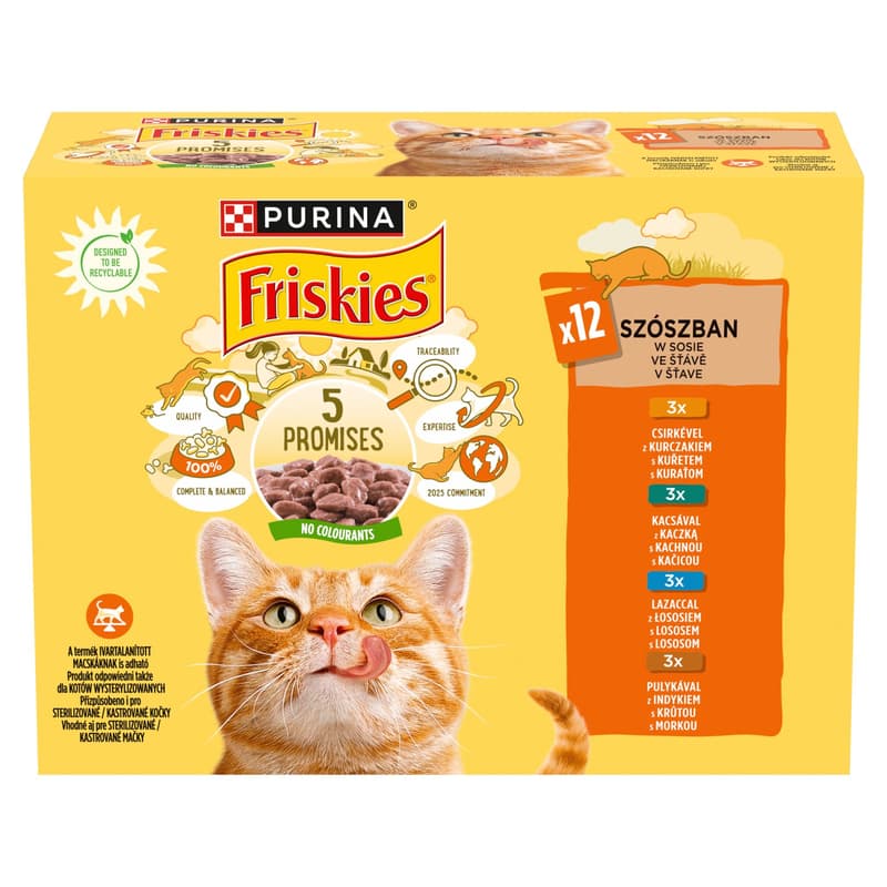 Friskies in Sauce Chicken / Duck / Salmon / Turkey Wet Cat Food
