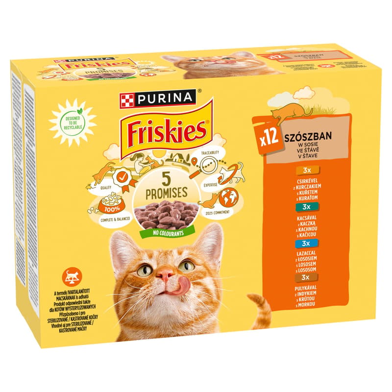 Friskies in Sauce Chicken / Duck / Salmon / Turkey Wet Cat Food