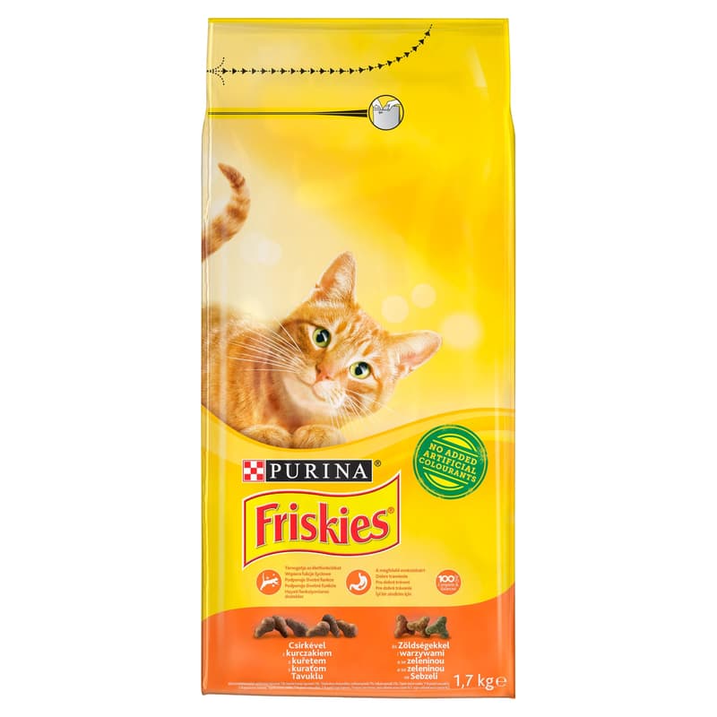 Friskies Dry cat food with chicken and added vegetables