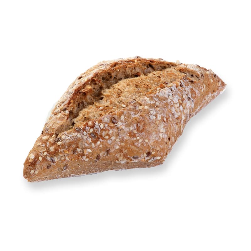 Rhombus baguette sprinkled with seeds