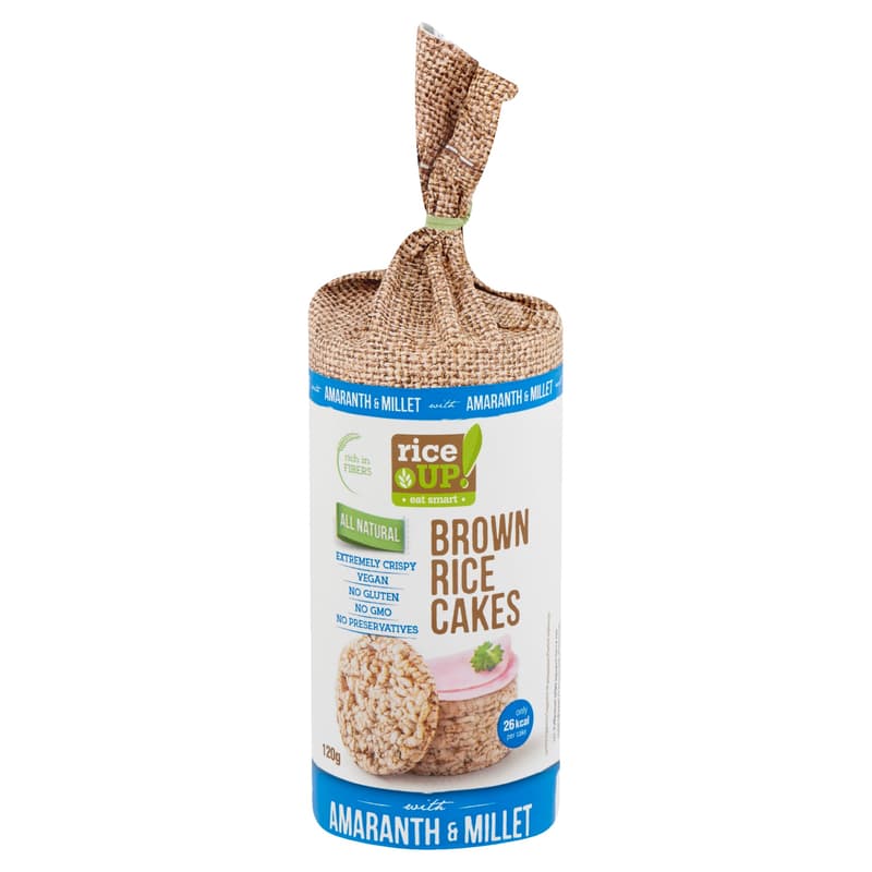 RiceUp! Eat Smart Puffasztott barna rizs szelet kölessel és amaránttal