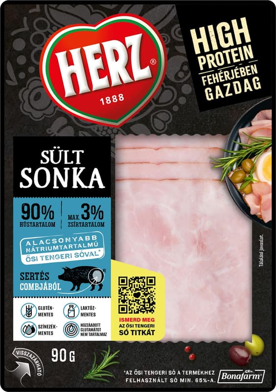 Herz Gála roasted ham sliced pg.
