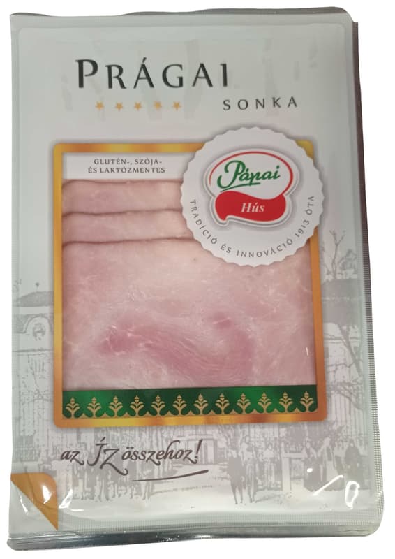 Prague style ham fried with sliced shielding gas