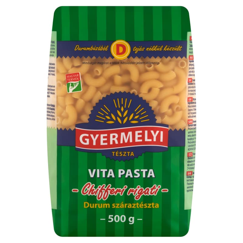 Gyermelyi Vita Pasta durum Szarvacska