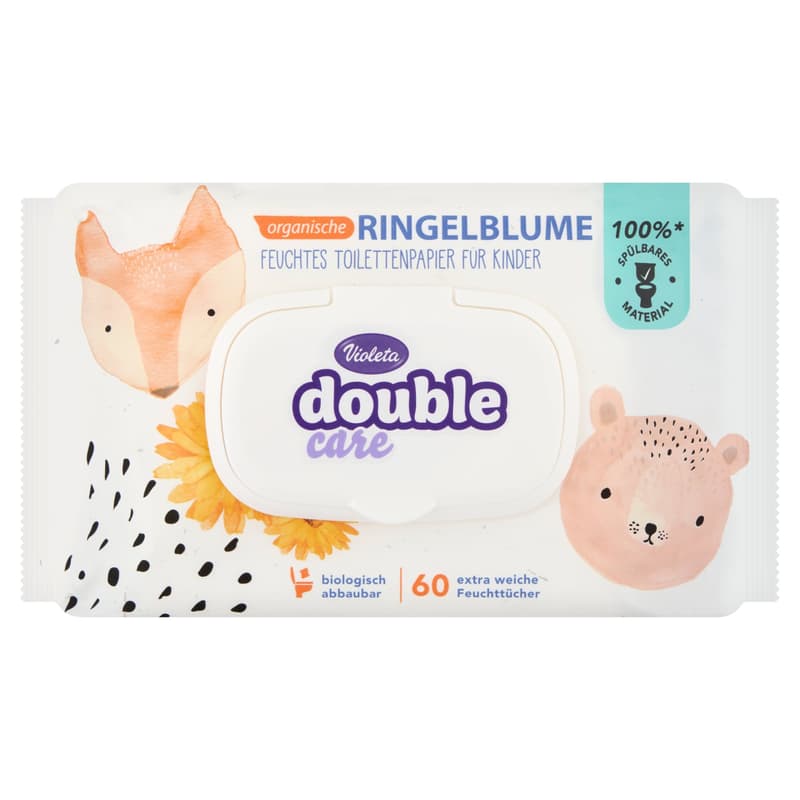 Violet wet toilet paper for children "kids"