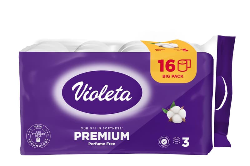 Violeta premium 3 ply toilet paper white