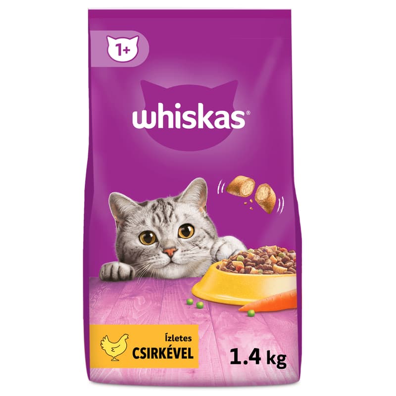 Whiskas dry pet food for cats with chicken