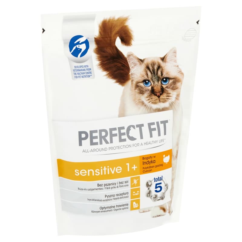 Perfect Fit Sensitive dry pet food for cats with turkeys