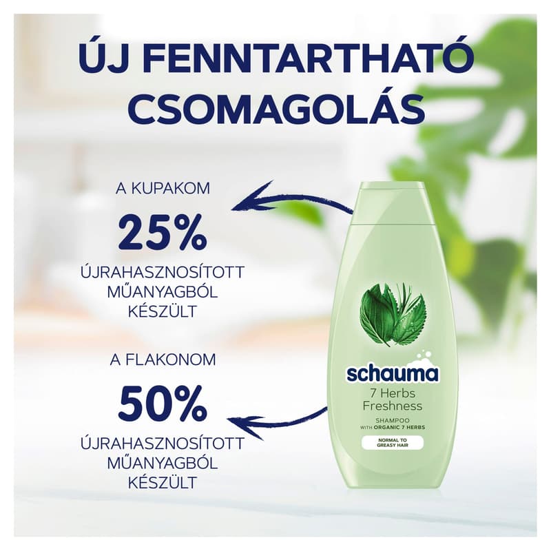 Schauma Shampoo - 7 Herbs (For Flattening, Oily Hair)
