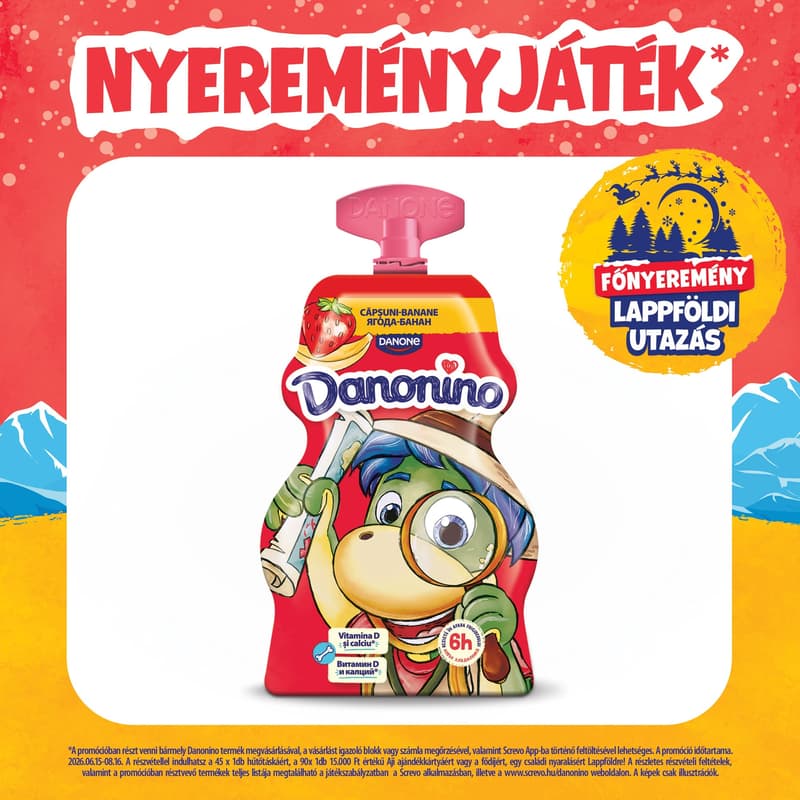 Danonino strawberry-banana flavored yogurt sachet for kids