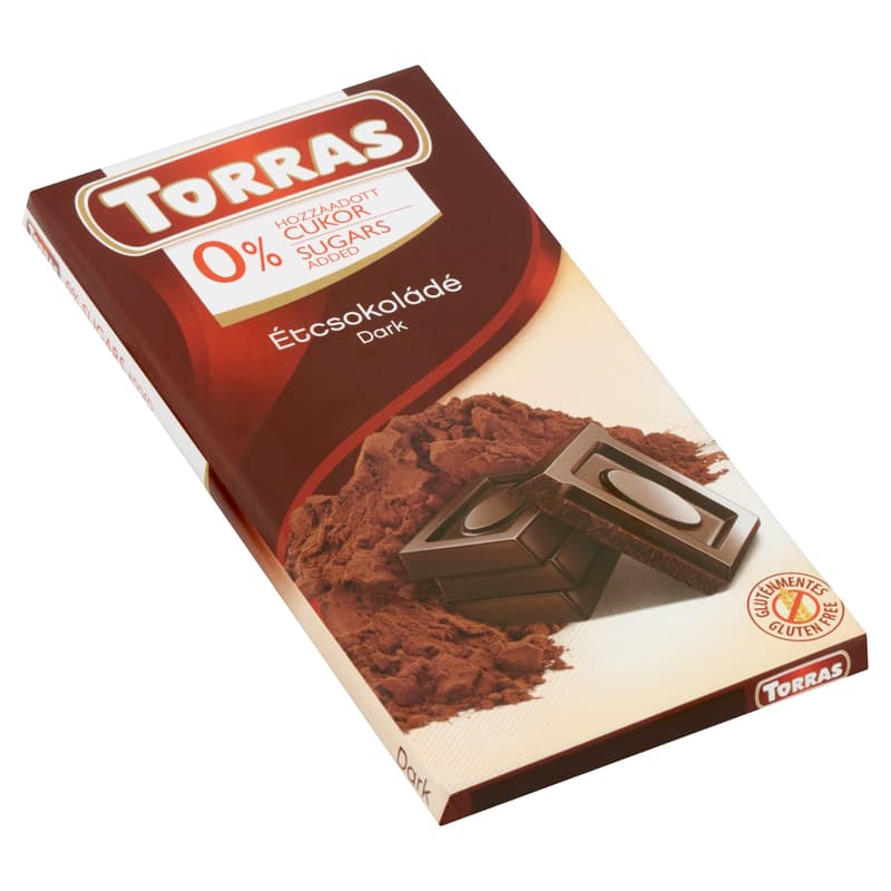 Torras dark chocolate without added sugar, with sweetener