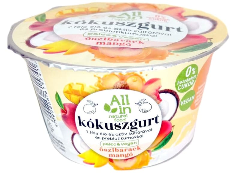 All in Natural Food peach & mango live flour coconut milk