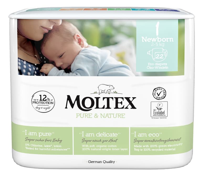 MOLTEX Pure & Nature ECO pant diaper 2-4 kg (size 1)