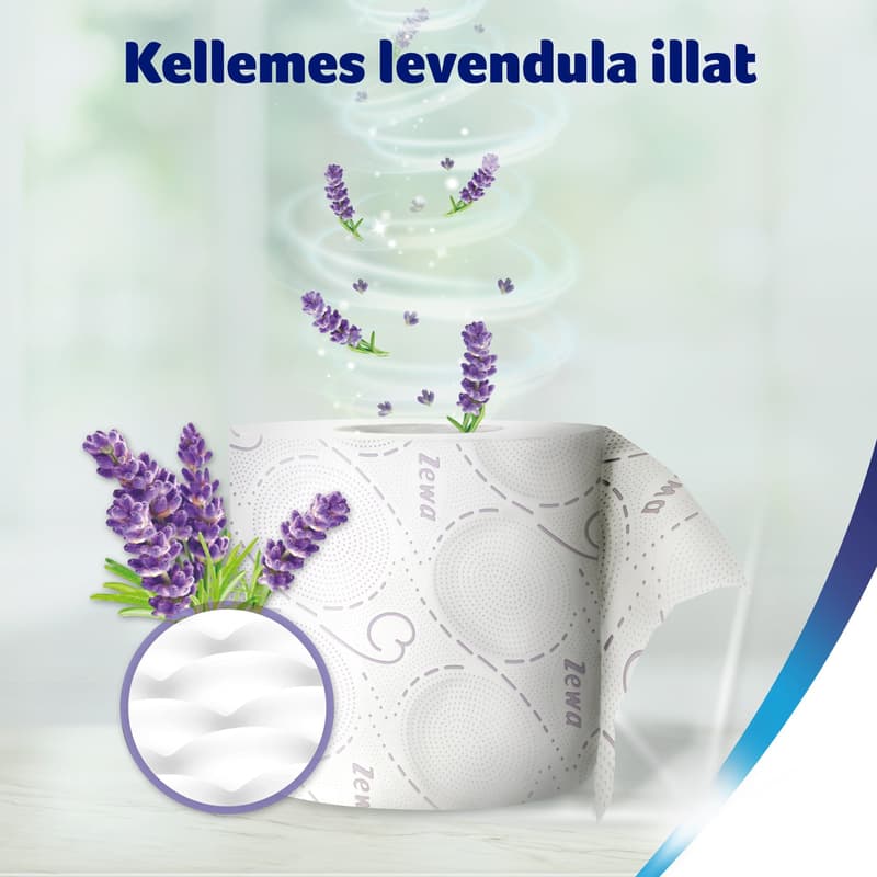 Zewa Deluxe 3 ply toilet paper Lavender Dreams
