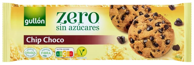 Gullón DietNature Chip Choco sugar-free biscuits with chocolate chips and sweetener