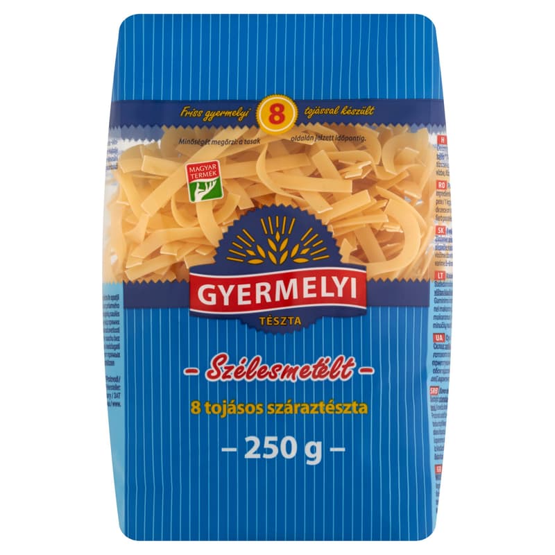 Gyermelyi szélesmetélt 8 tojásos száraztészta