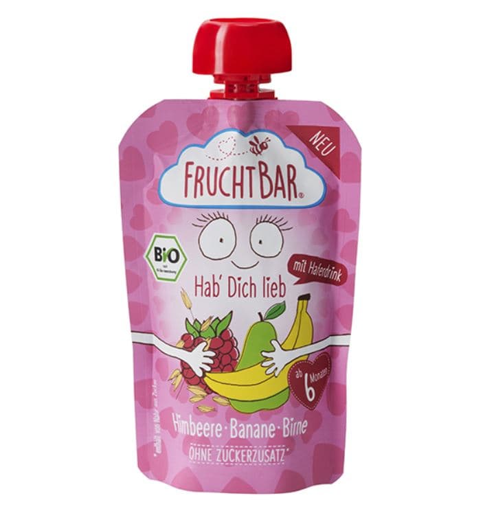 Fruchtbar BIO Hab' Dich Lieb Málna-Banán-Körte 6 hónapos kortól