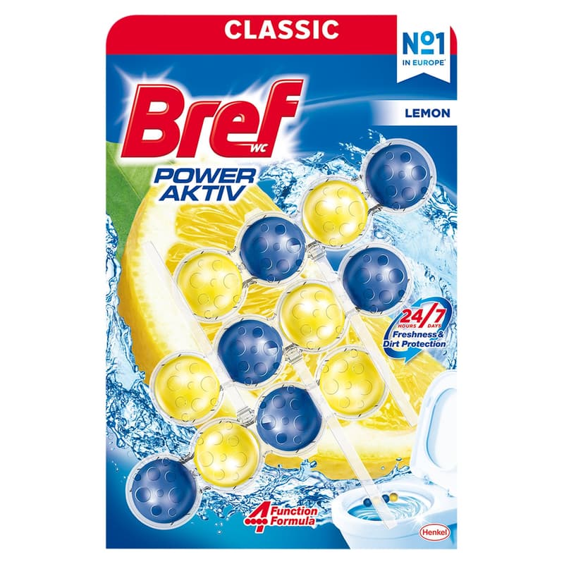 Bref Power Active Lemon toilet refresher