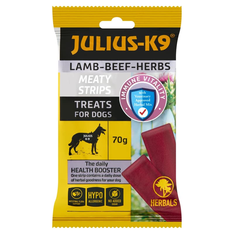 Julius-K9 Lamb & Herbals Meaty Strips - lamb and herbal meat sheets - for dogs
