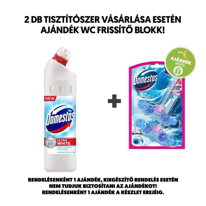 Domestos Extended Power White & Shine fertőtlenítő hatású folyékony tisztítószer, 750 ml