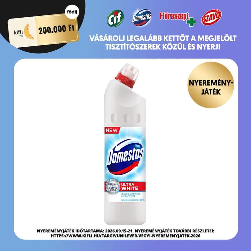 Domestos Extended Power Disinfectant liquid cleaner White & Shine