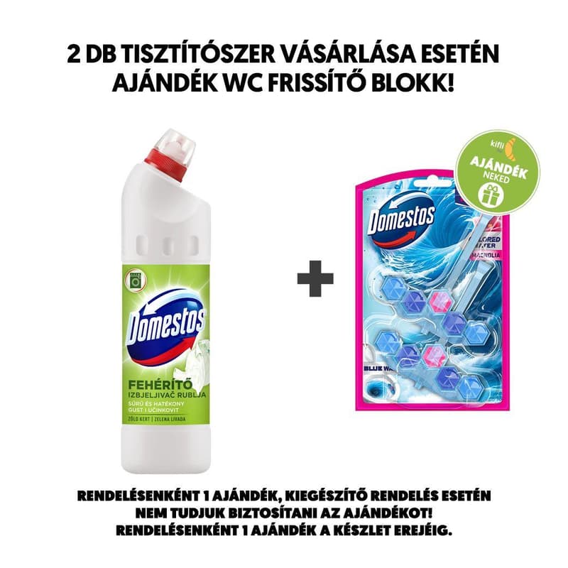 Domestos Zöld kert sűrű fehérítő folyadék kézi és gépi mosáshoz, 750 ml