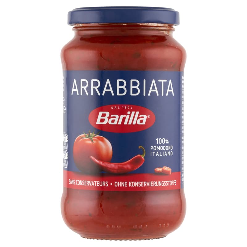Barilla Arrabbiata tomato sauce with hot peppers