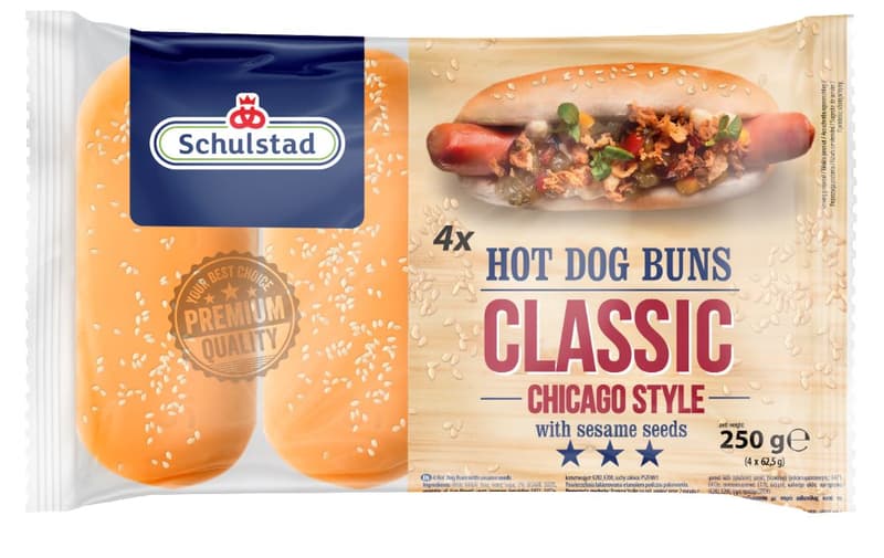 Schulstad Chicago Hot Dog Croissant with Sesame (4 pcs)