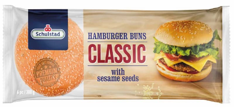 Schulstad Classic Hamburger Bun with Sesame (4 pcs)