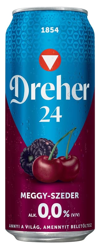 Dreher 24 meggy és szeder ízű ital és alkoholmentes világos sör keveréke